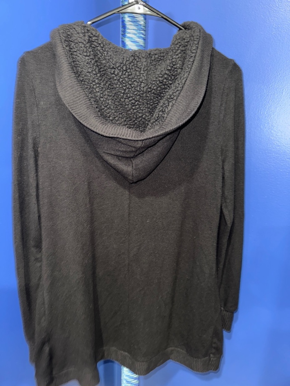 No Boundaries-  Black Jogger Pants & Sherpa Hooded Cardigan Set Size S/M - Picture 17 of 17